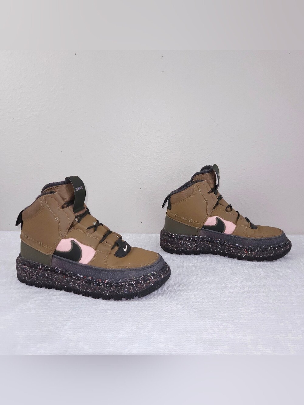 NIKE AIR Force 1 Boots NN Men's US 9 Brown Kelp Olive Green Sequoia DD0747-300